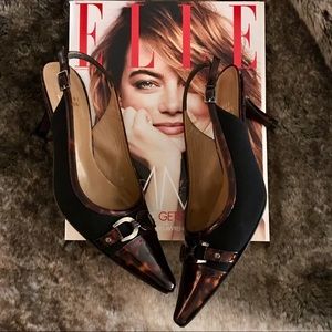 Stuart Weitzman Tortoise Patent Heels Wore2x $295